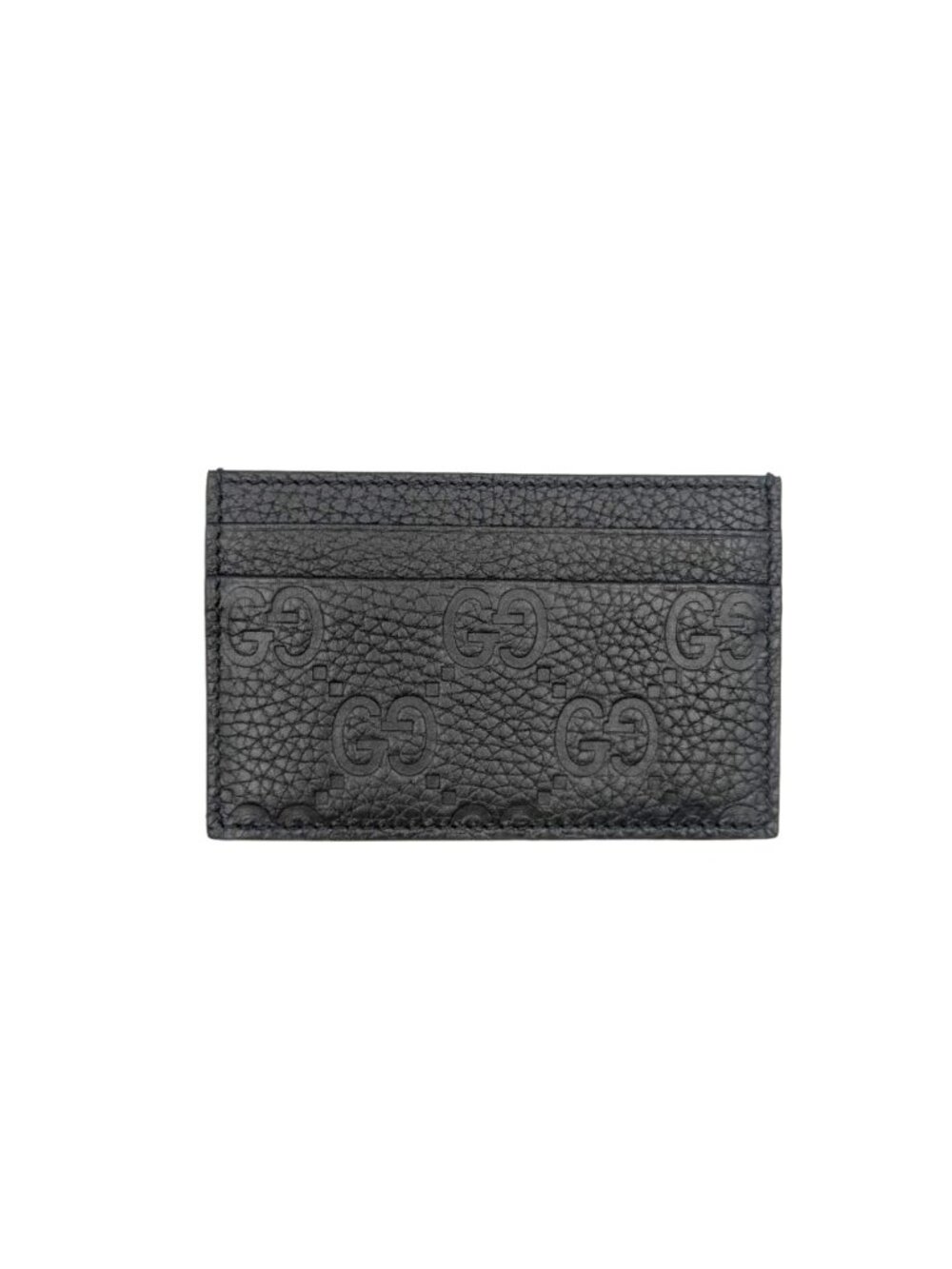 Gucci GG Monogram Leather Card Case Black 835151